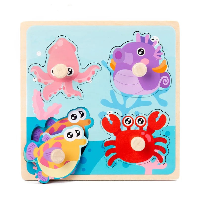 Puzzles en bois Montessori pour enfants